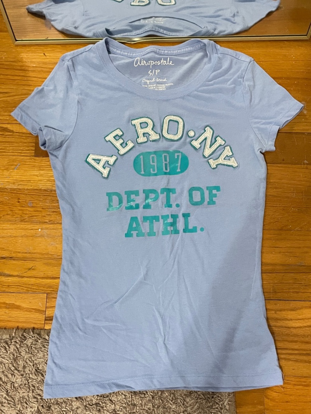 Vintage Aeropostale Blue/Purple Long Tight Shirt